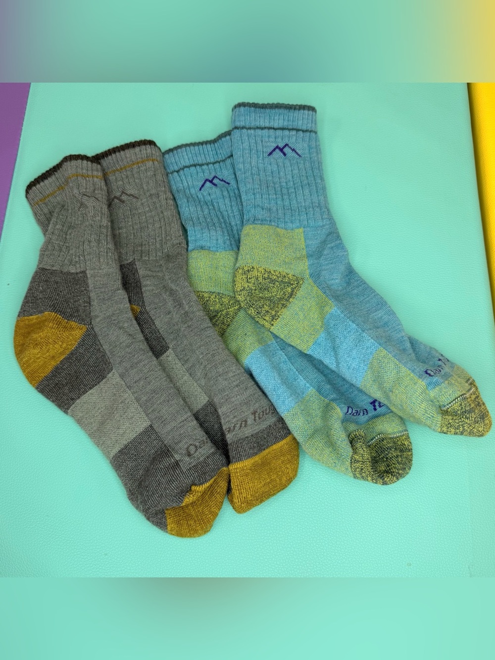Darn Tough Hiker Micro Crew Midweight Cushion Socks- Bundle of 2 Medium
